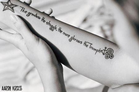 Tattoos - Lettering and symbols tattoo - 103607